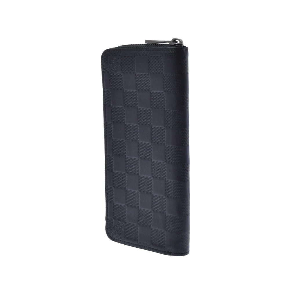 Louis Vuitton Black Onyx Wallet Zippy Vertical Long Infini Damier Leather